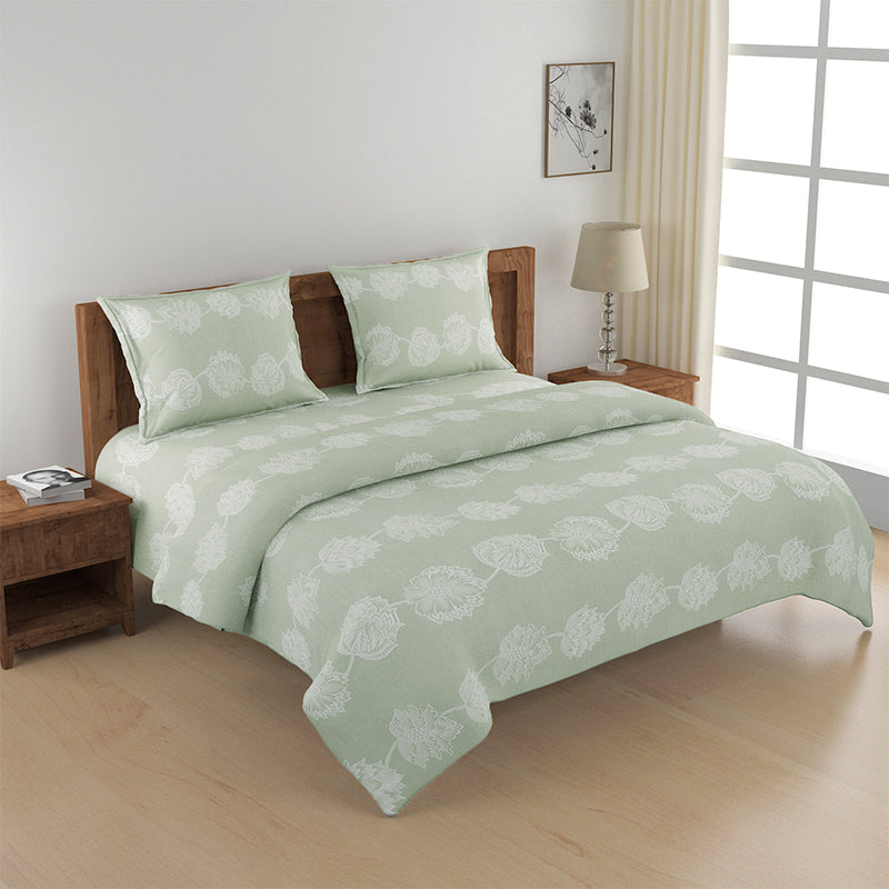 Buy Luna Floral Bedding Set - Green Bedding Set from Vaaree