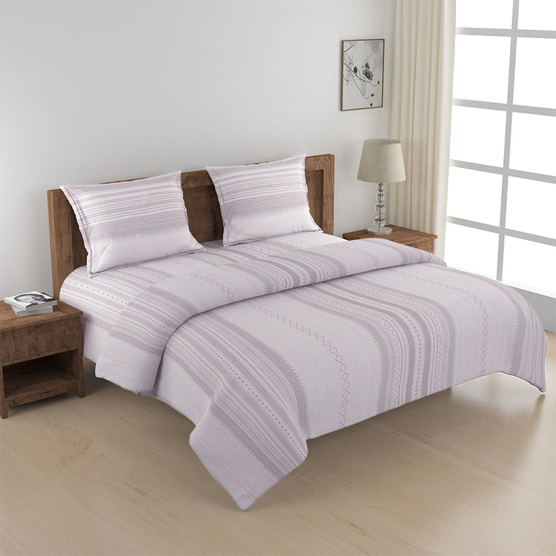 Buy Twila Striped Bedding Set - Purple Bedding Set from Vaaree