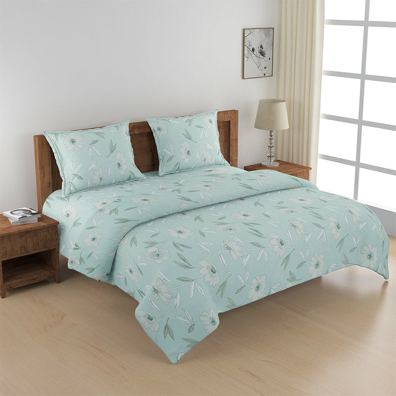 Buy Aster Floral Bedding Set - Green Bedding Set from Vaaree