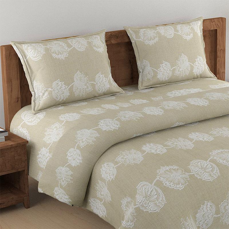 Buy Luna Floral Bedding Set - Beige Bedding Set from Vaaree