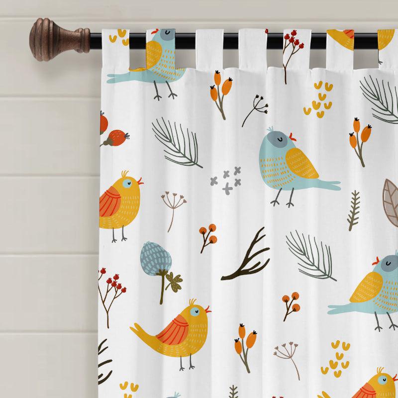 Buy Bird Paradise Tab Top Medium Width Curtain Curtains from Vaaree