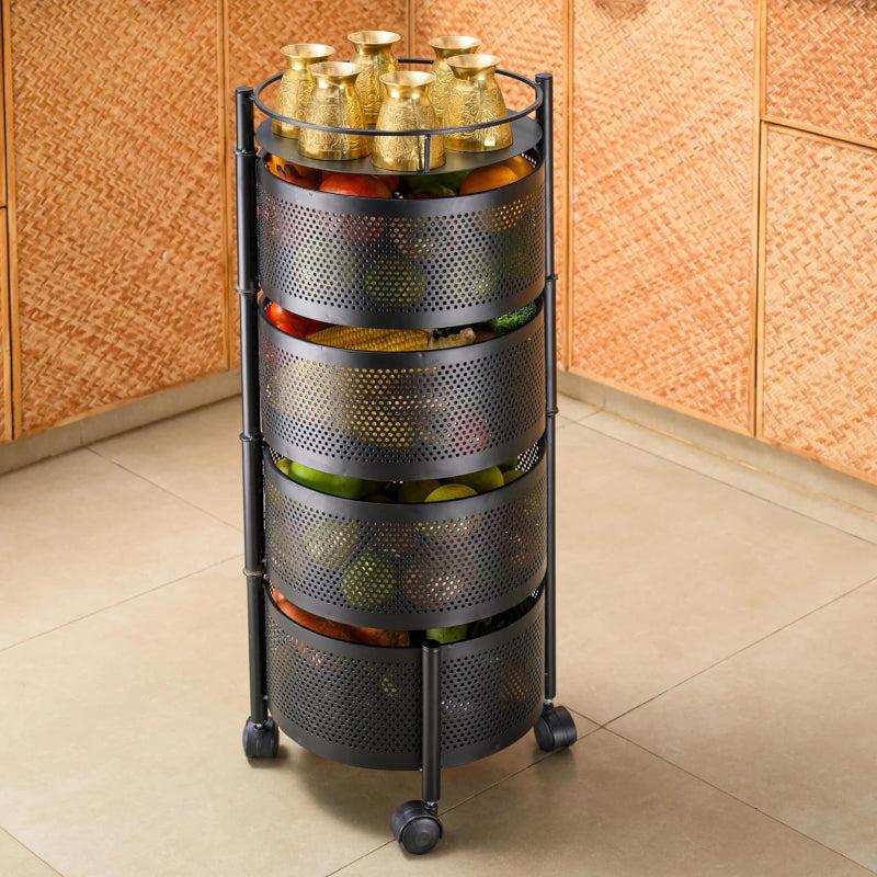 Buy Meso Quadruple Layer Storage Rack With Wheels Racks from Vaaree