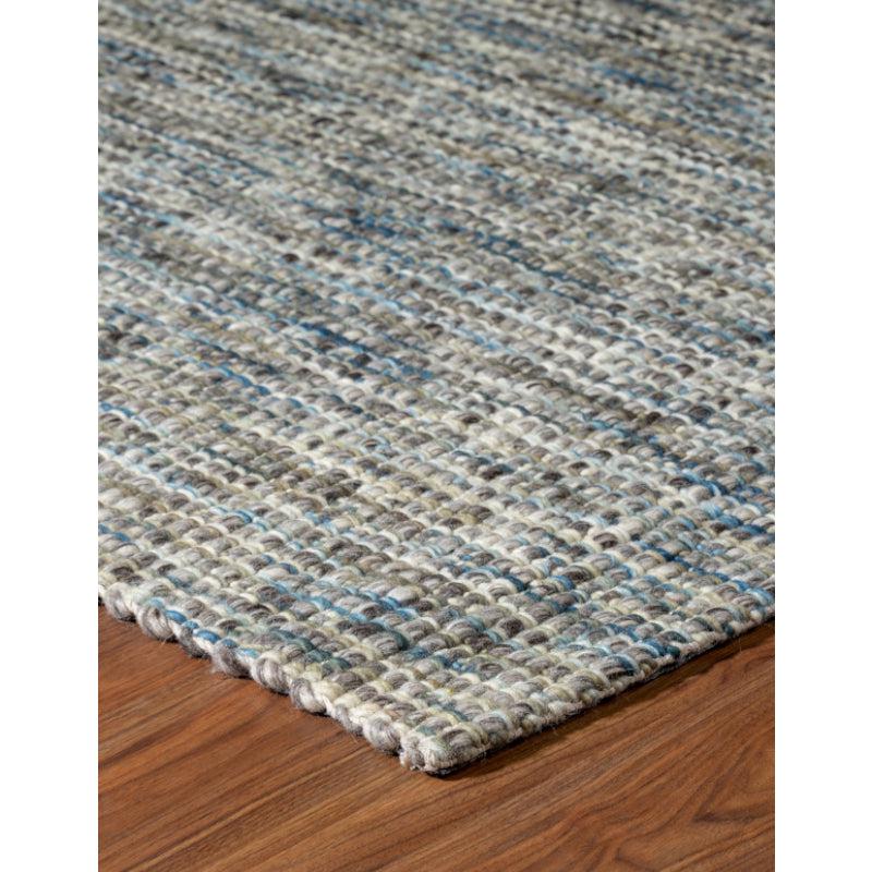 Buy Artistry Threads Hand Woven Rug - Blue & Brown Rugs from Vaaree