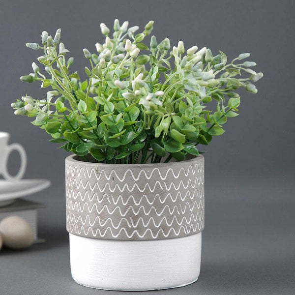 Buy Wave Textured Planter - White at Vaaree online | Beautiful Pots & Planters to choose from