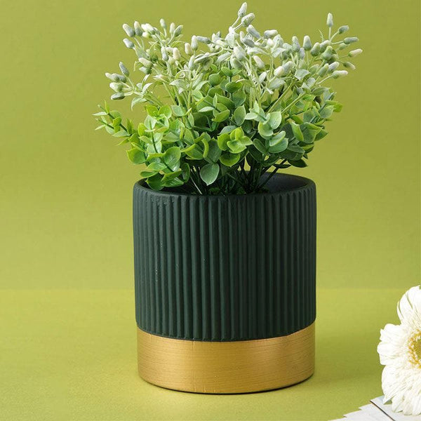 Buy Merryn Linear Pattern Planter - Green at Vaaree online | Beautiful Pots & Planters to choose from