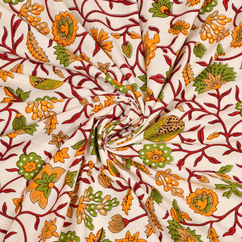 Buy Vihaan Ethnic Bedsheet - Orange Bedsheets from Vaaree