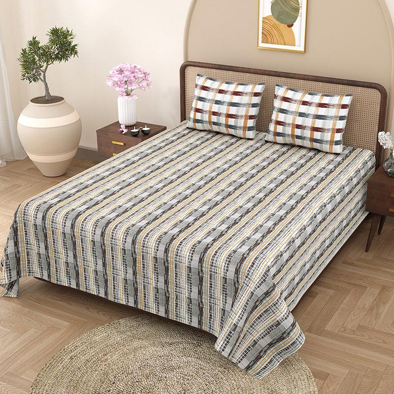 Buy Nolana Stripes Bedsheet Bedsheets from Vaaree