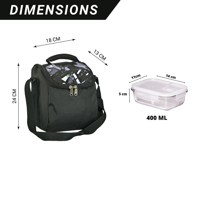 Tiffins & Lunch Box - Balco Lunch Box With Lunch Bag (400 ML) - Set Of Two