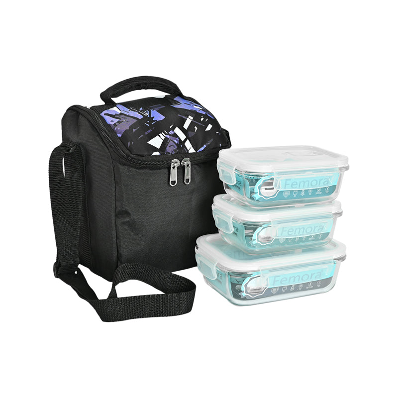 Tiffins & Lunch Box - Balco Lunch Box With Lunch Bag (400/620 ML) - Set Of Three