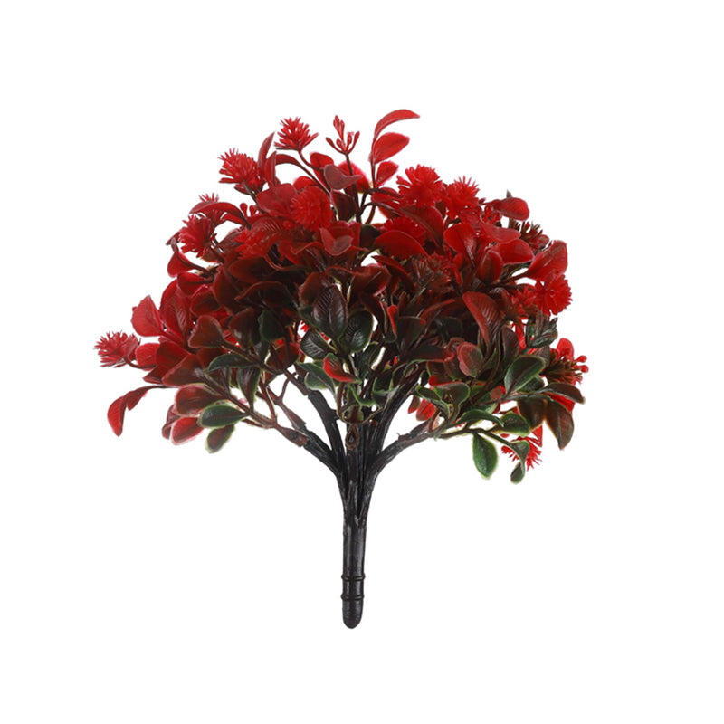 Artificial Plants - Faux Red Flower Plant With Wall Hanging Pot