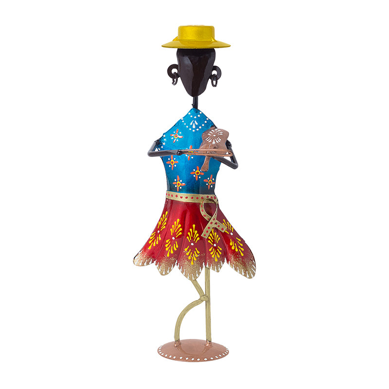 Showpieces - Handpainted Folk Lady Dance Showpiece