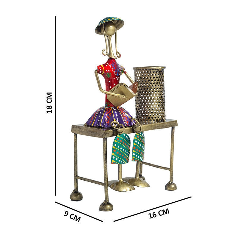 Buy Rural Lady Stationary Stand Pen Stand from Vaaree