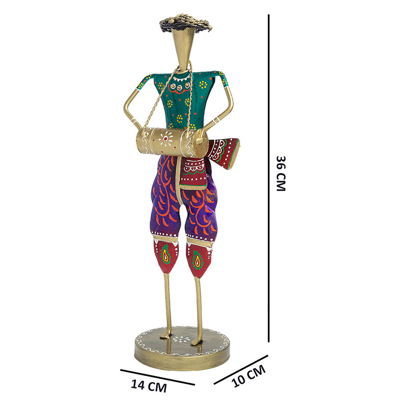 Showpieces - Decorative Man With Dhol Showpiece