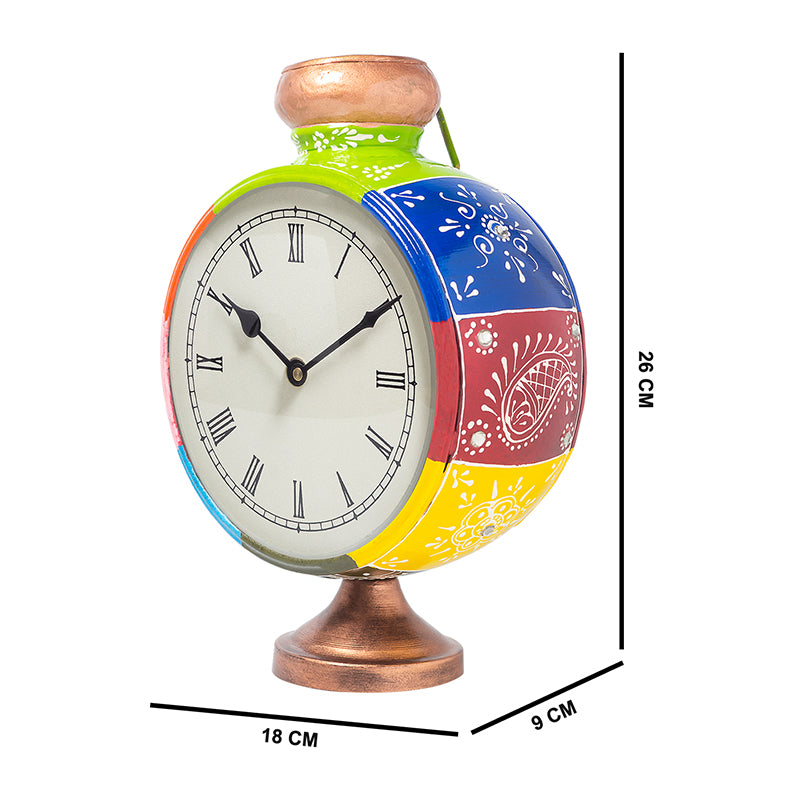 Buy Miniya Handpainted Colorpop Table Clock Table Clock from Vaaree