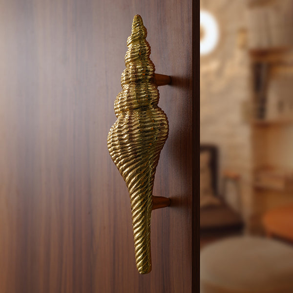 Buy Shankh Decorative Handmade Door Knob - Gold Door Handle from Vaaree