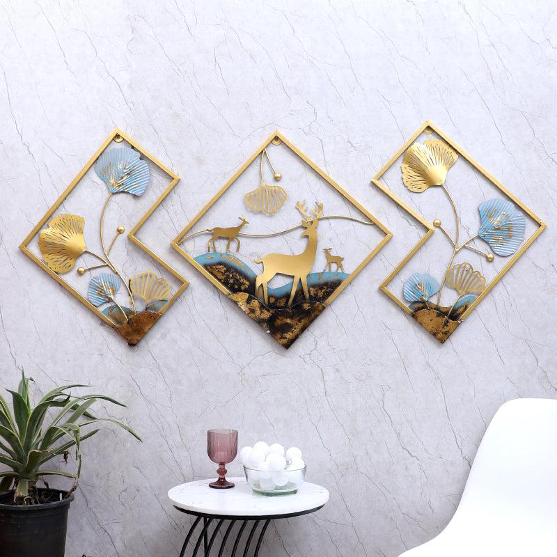 Buy Deer Ethereal Wall Accent - Set Of Three Wall Accents from Vaaree