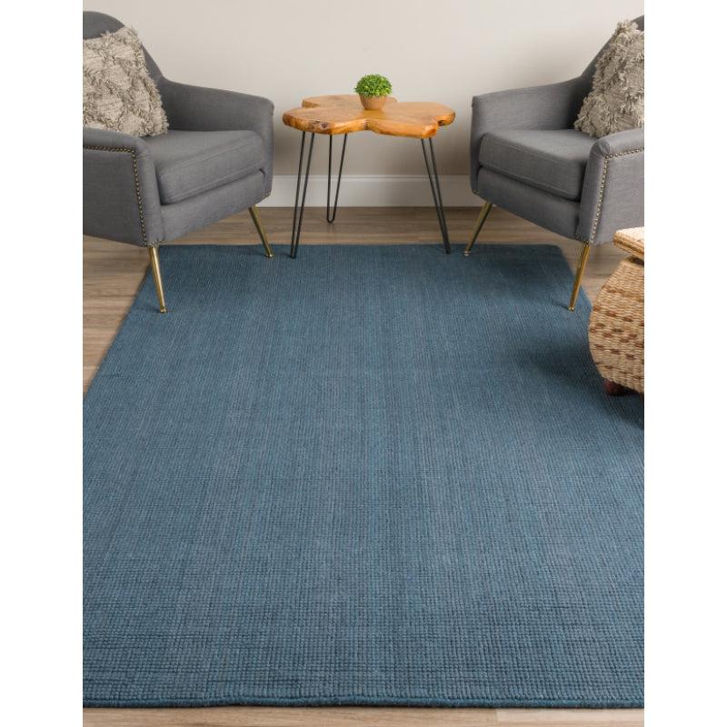 Buy Handloom Legacy Rug - Blue & Grey Rugs from Vaaree