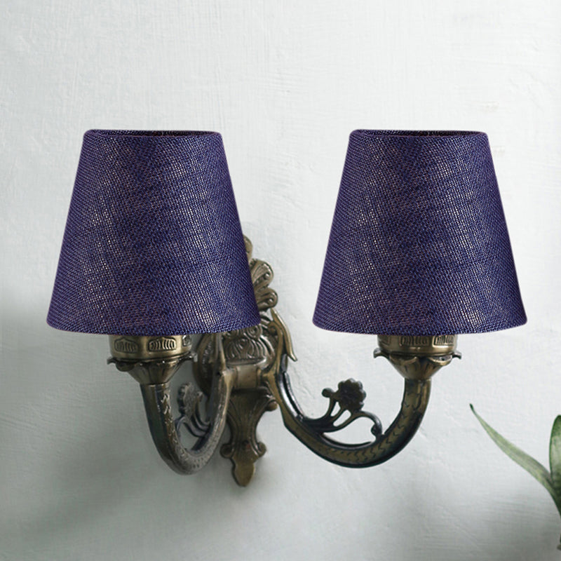 Wall Lamp - Vintage Conical Duo Wall Lamp - Blue