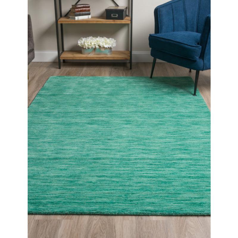 Buy Aylin Hand Woven Rug - Cobalt Green Rugs from Vaaree