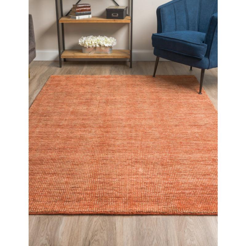 Buy Thread Tale Hand Woven Rug - Orange & Brown Rugs from Vaaree