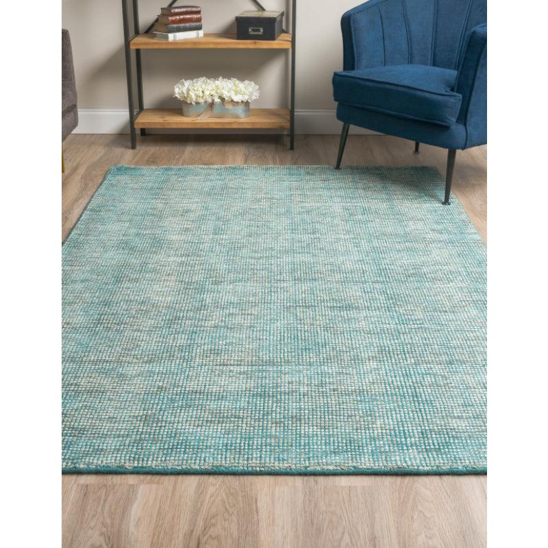 Buy Thread Tale Hand Woven Rug - Blue & Brown Rugs from Vaaree