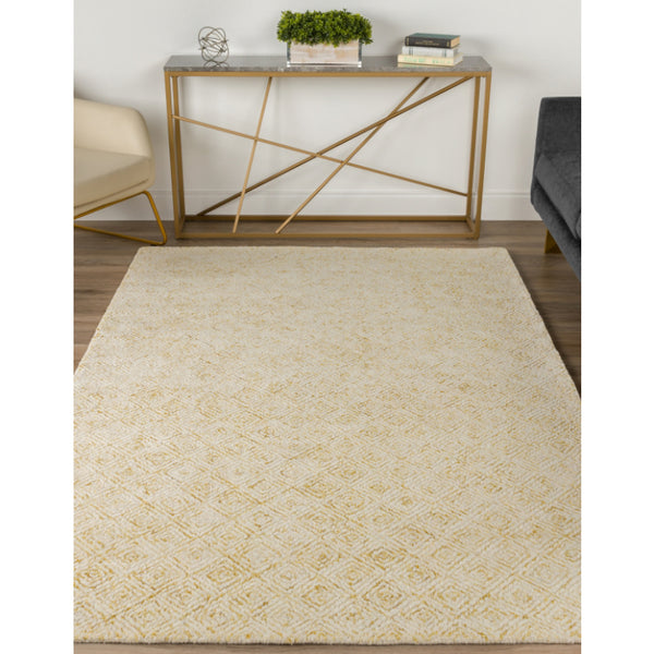Rugs - Timeless Textures Hand Tufted Rug - Mustard & White