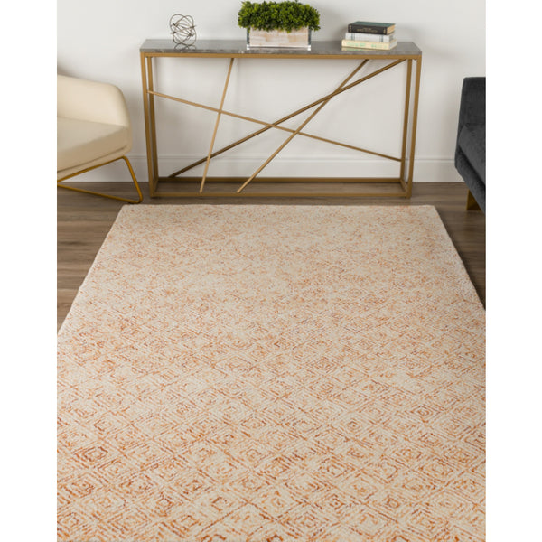 Rugs - Timeless Textures Hand Tufted Rug - Orange & White