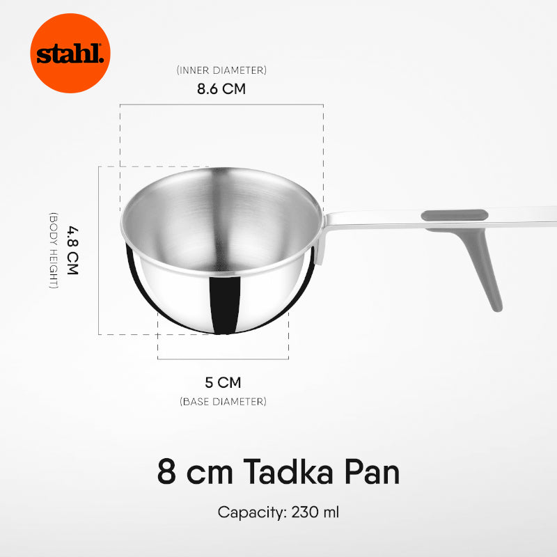 Tadka Pan - Stahl Tadka Pan - 230 ML/4 Inches