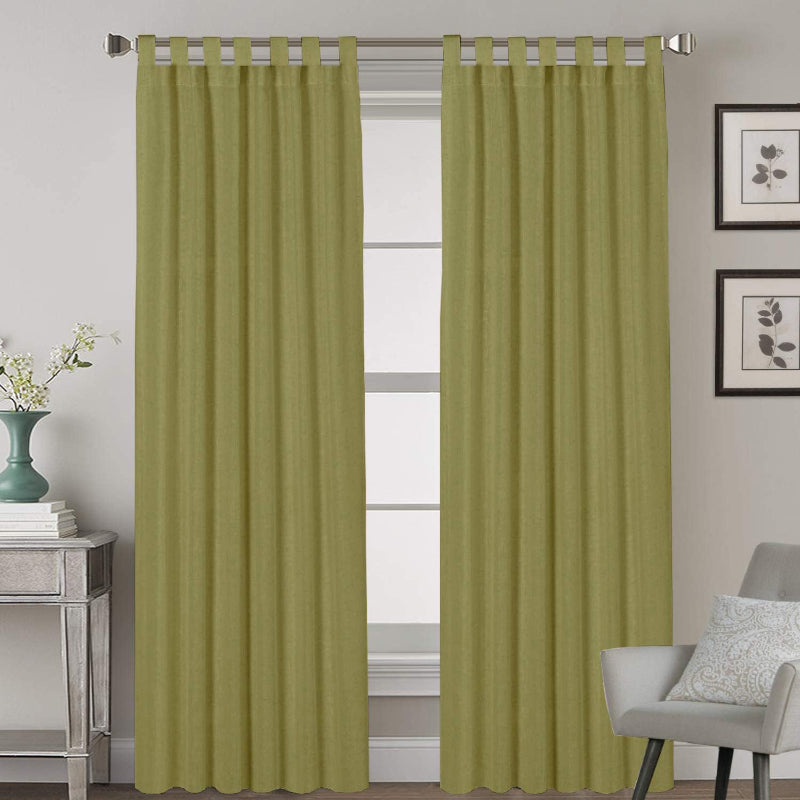 Buy Esme Tab Top Short Width Curtain - Bottle Green Curtains from Vaaree