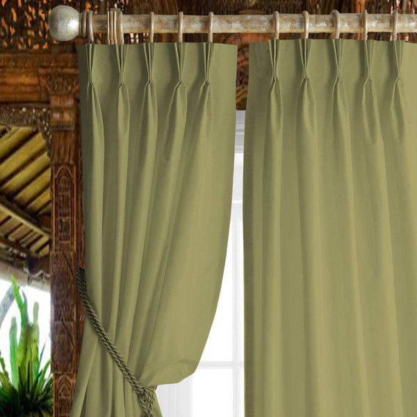 Buy Esme Triple Pinch Pleat Medium Width Curtain - Bottle Green Curtains from Vaaree