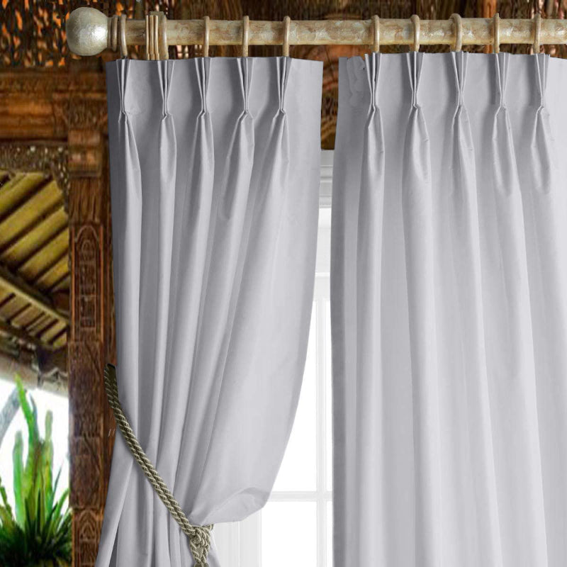 Buy Esme Triple Pinch Pleat Short Width Curtain - Silver Curtains from Vaaree