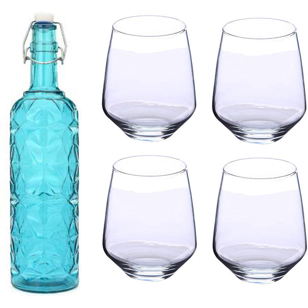 Buy Victor 1000 ML Water Bottle With 350 ML Glass - Five Piece Set Bottle from Vaaree