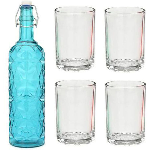 Buy Dash 1000 ML Water Bottle With 150 ML Glass - Five Piece Set Bottle from Vaaree