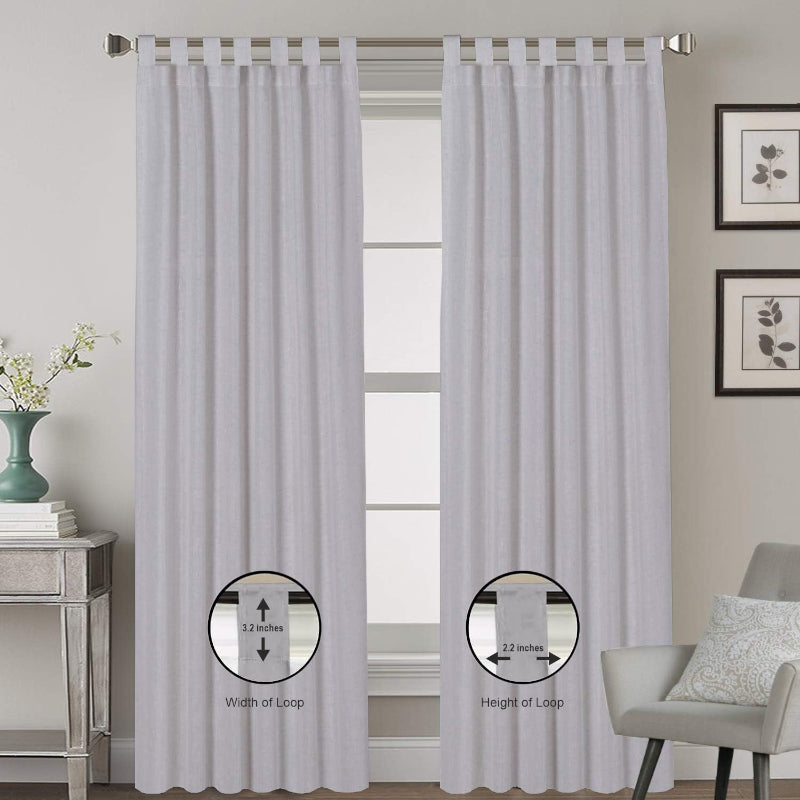 Buy Esme Tab Top Medium Width Curtain - Silver Curtains from Vaaree