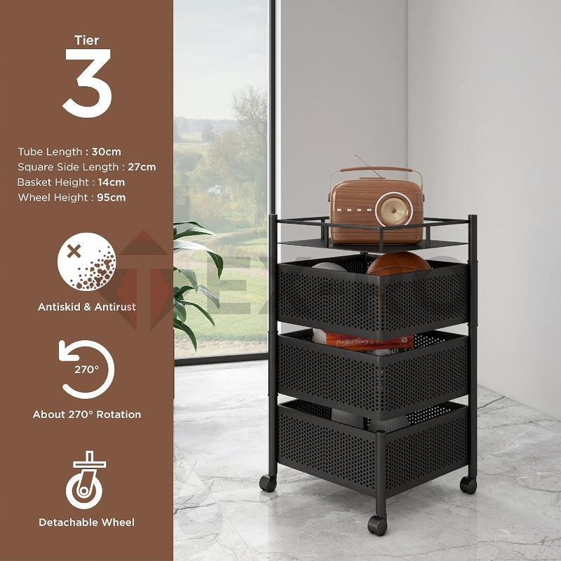 Buy Tidy Mate Three Layer Corner Storage Rack With Wheels Racks from Vaaree