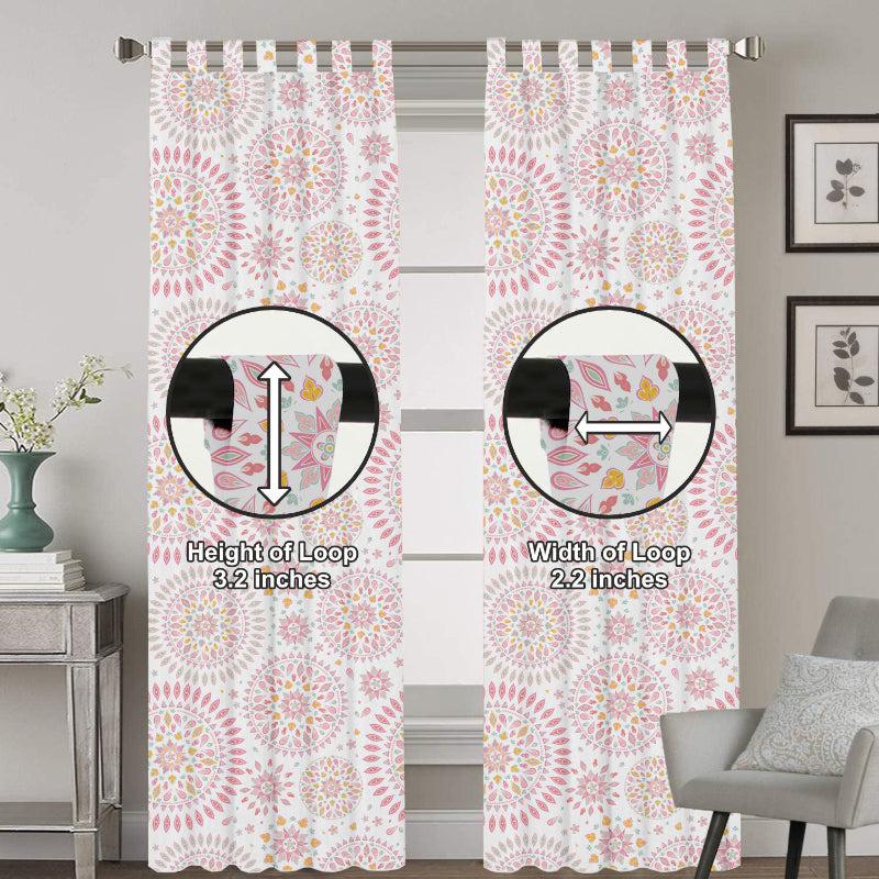 Buy Mandala Tab Top Medium Width Curtain Curtains from Vaaree