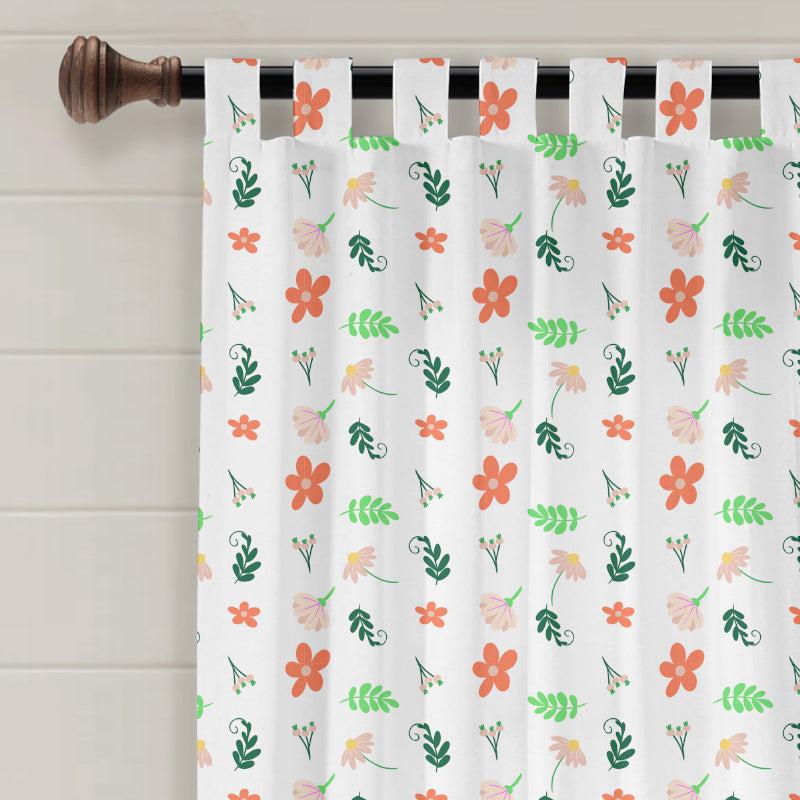 Buy Soma Floral Tab Top Medium Width Curtain Curtains from Vaaree