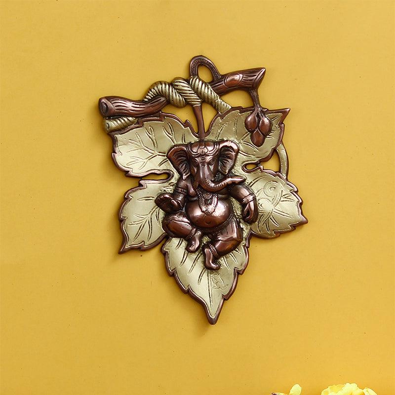 Wall Accents - Balganesha Decorative Religious Wall Accent - Gold