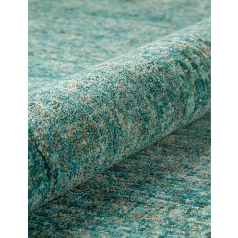 Buy Handloom Harmony Hand Woven Rug - Sea Blue Rugs from Vaaree