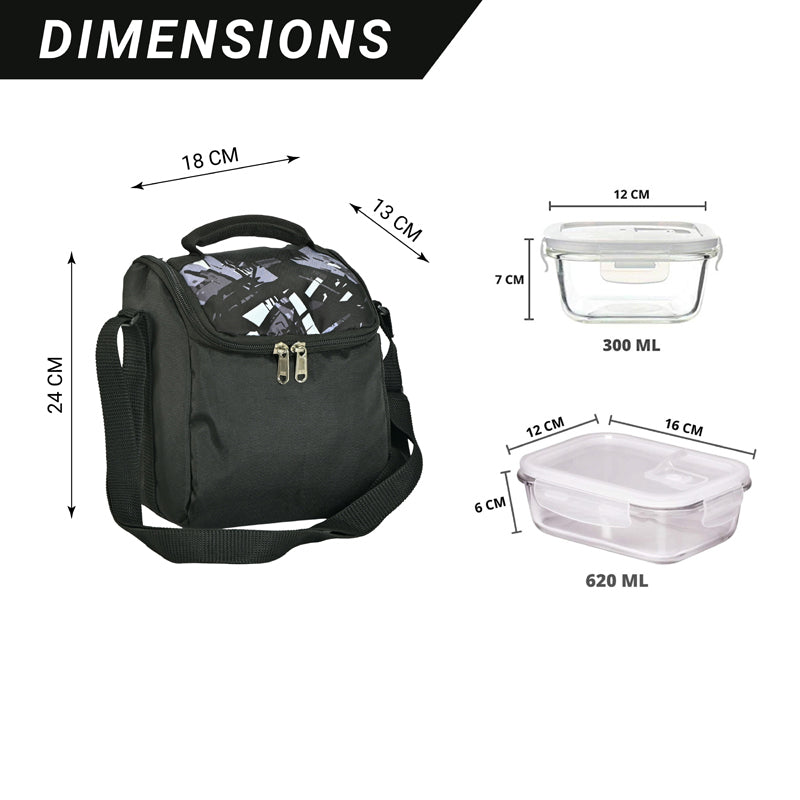 Tiffins & Lunch Box - Balco Lunch Box With Lunch Bag (300/620 ML) - Set Of Three