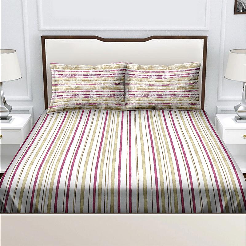 Buy Niko Stripes Bedsheet Bedsheets from Vaaree