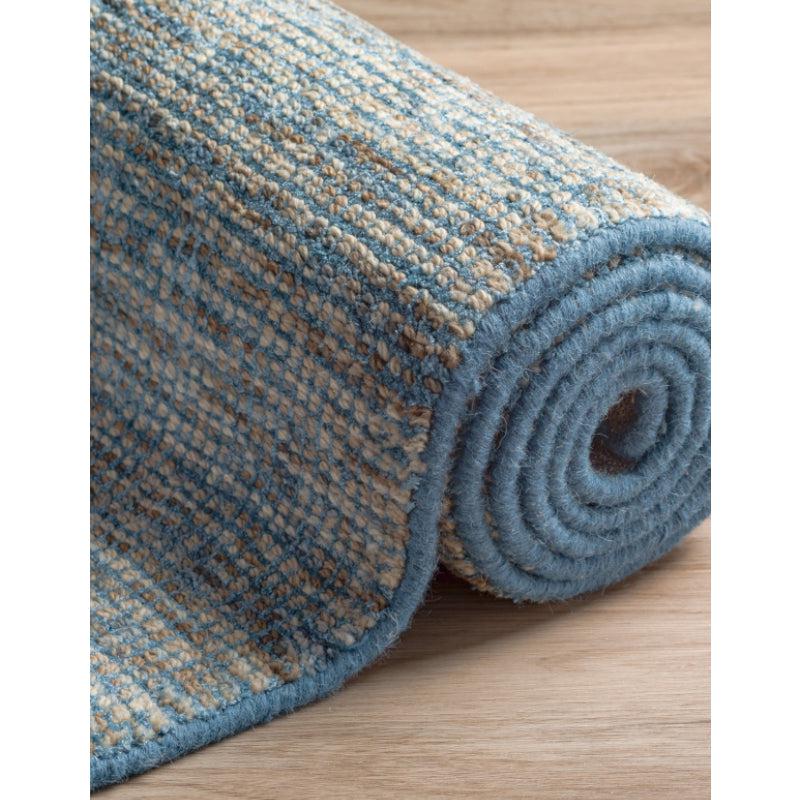 Buy Thread Tale Hand Woven Rug - Denim Blue Rugs from Vaaree