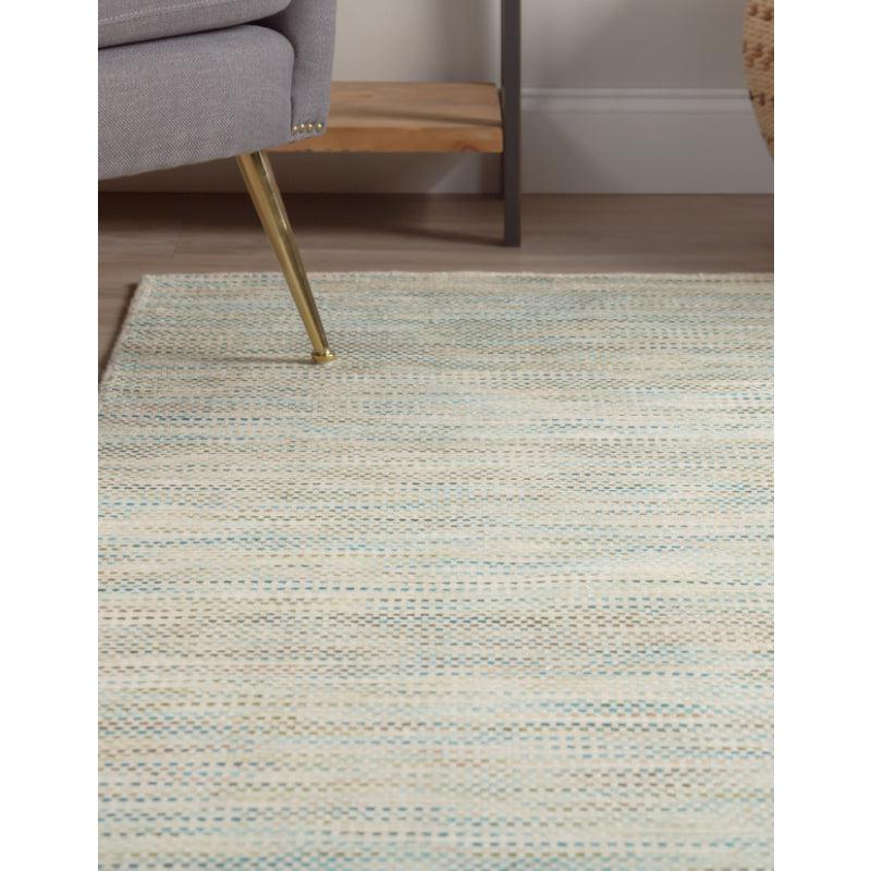 Buy Lasumi Hand Woven Rug - Bluish Cream Rugs from Vaaree