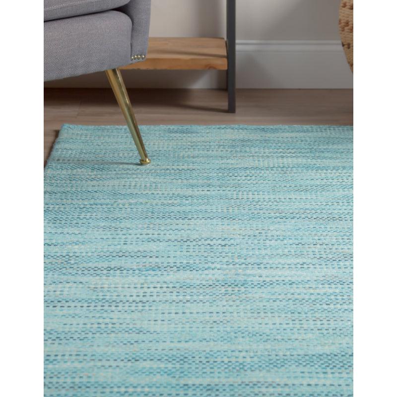 Buy Lasumi Hand Woven Rug - Teal Rugs from Vaaree