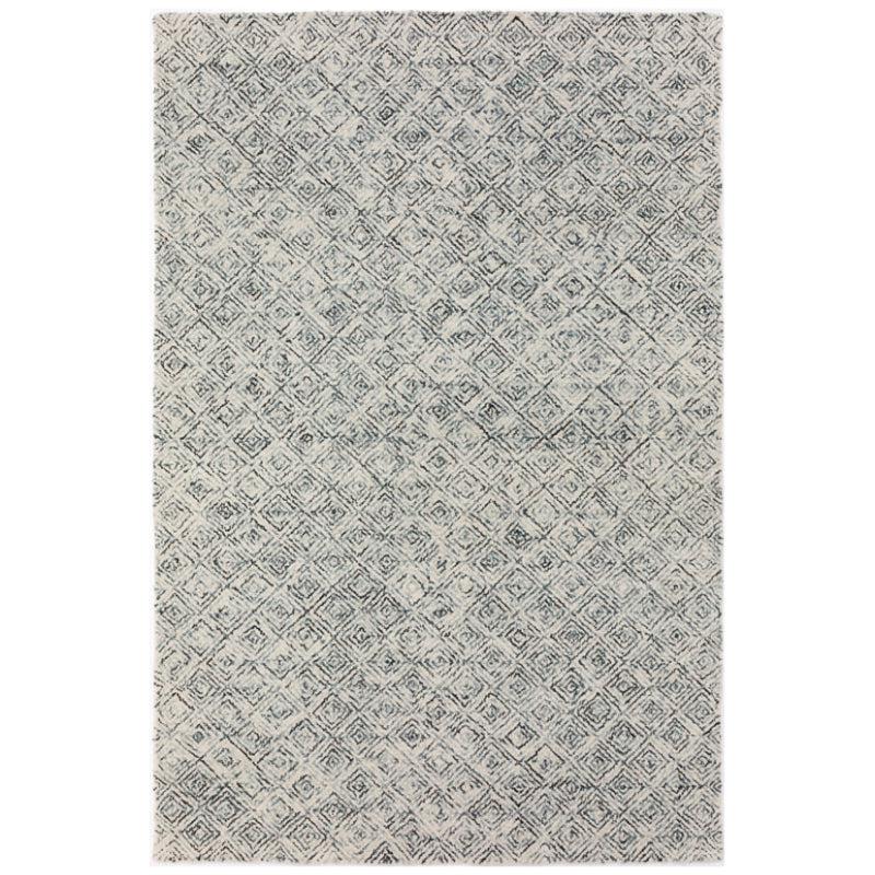 Buy Timeless Textures Hand Tufted Rug - Charcoal & White Rugs from Vaaree