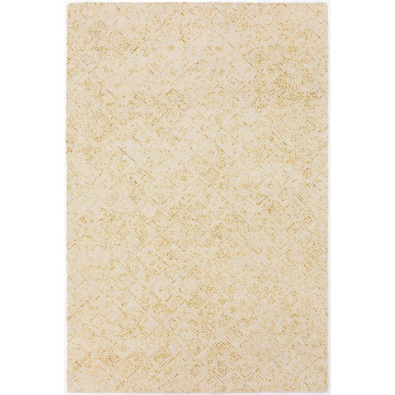 Buy Timeless Textures Hand Tufted Rug - Mustard & White Rugs from Vaaree