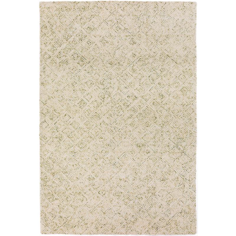 Buy Timeless Textures Hand Tufted Rug - Olive & White Rugs from Vaaree