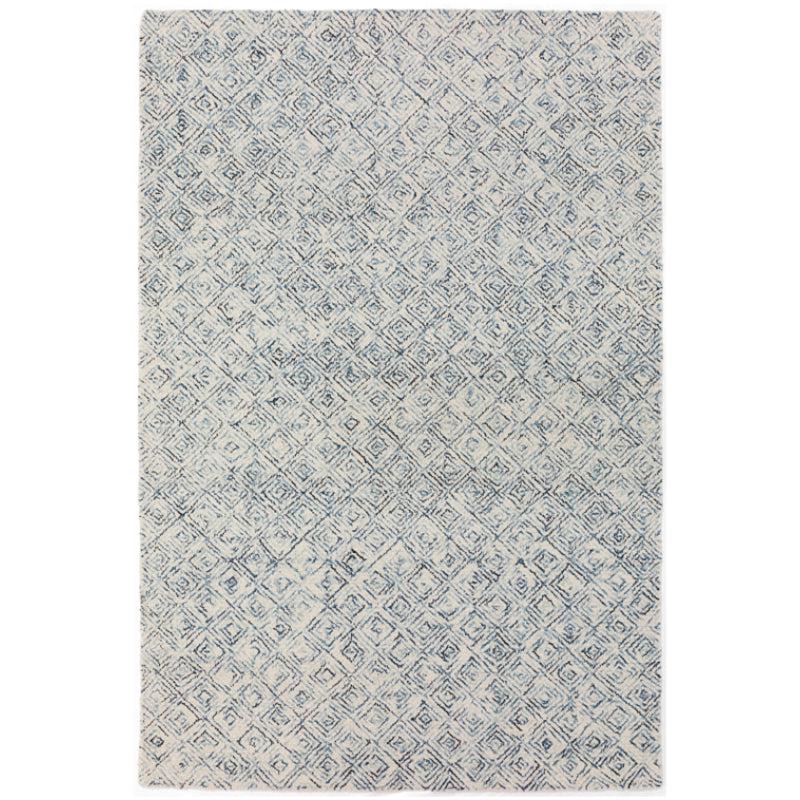 Buy Timeless Textures Hand Tufted Rug - Blue & White Rugs from Vaaree