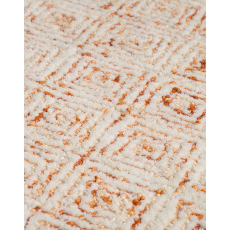 Buy Timeless Textures Hand Tufted Rug - Orange & White Rugs from Vaaree