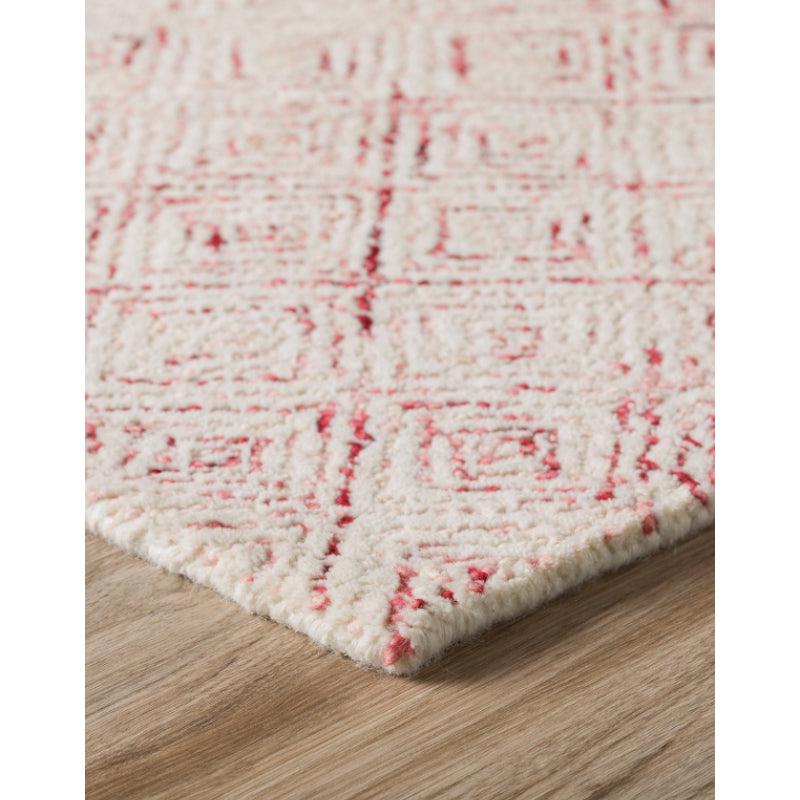 Buy Timeless Textures Hand Tufted Rug - Pink & White Rugs from Vaaree